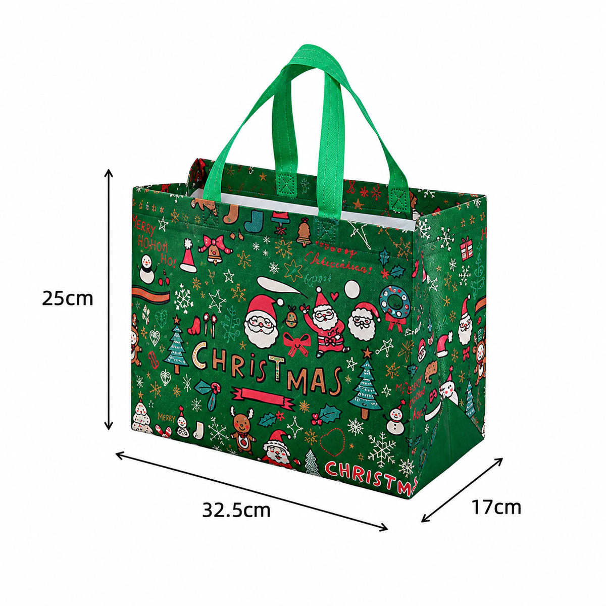 Reusable Christmas Gift Bags with Handles – Assorted Holiday Designs