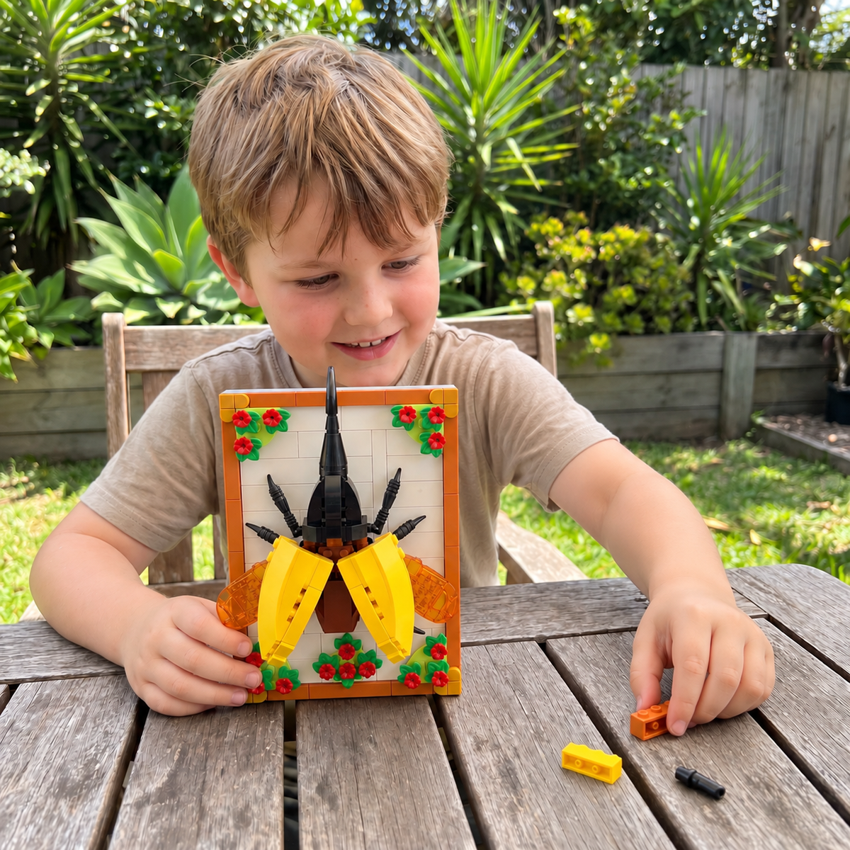DIY 3D Nature Frame Building Blocks Set – Flowers & Insects