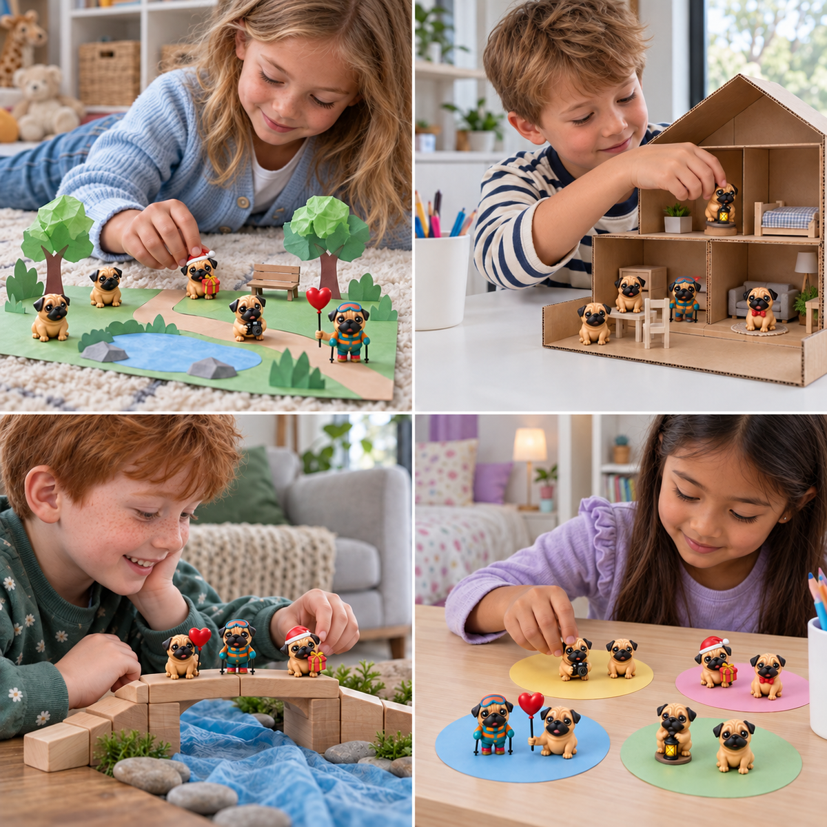 24-Day Pug Advent Calendar with Surprise Figurines