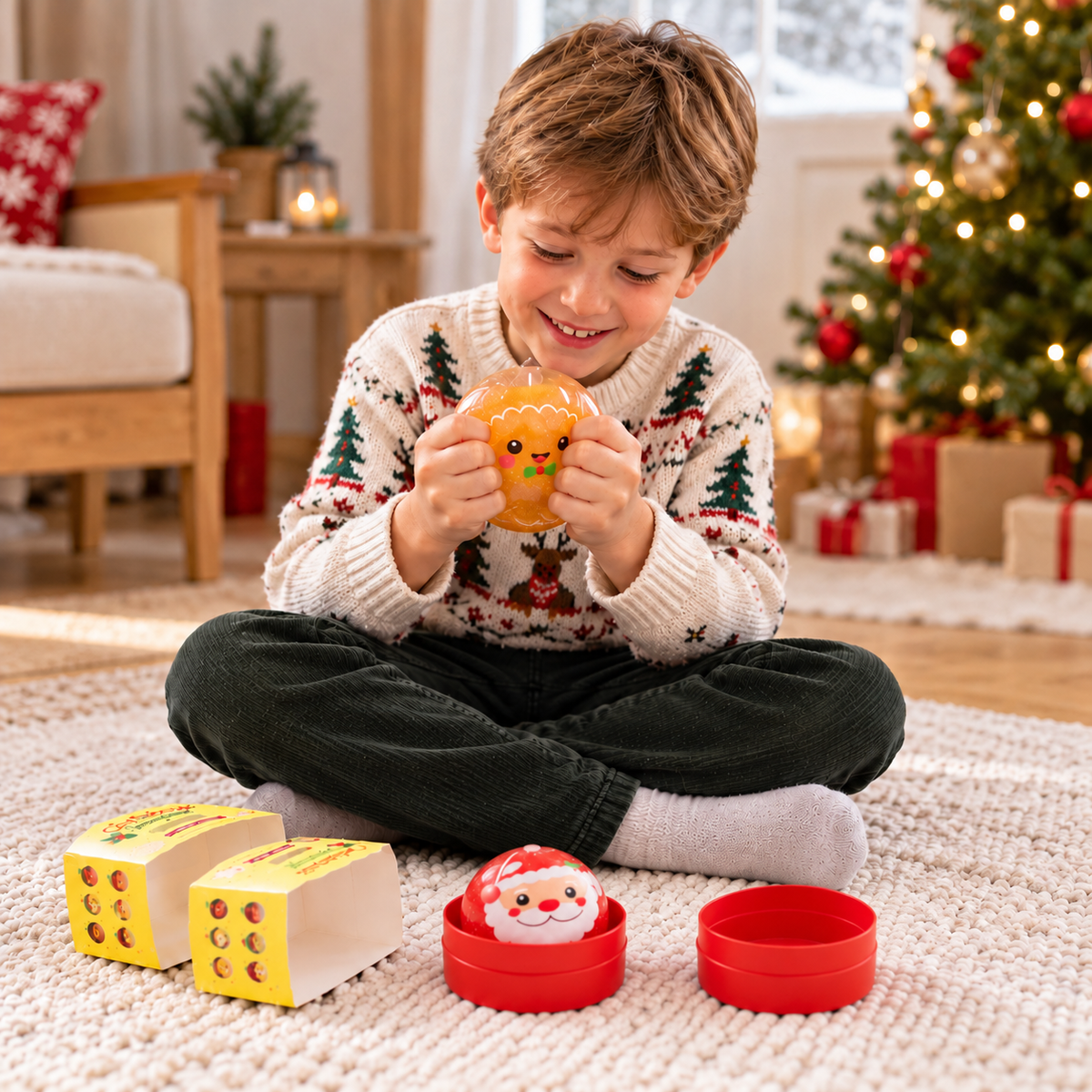 Christmas Dumpling Squishy Stress Relief Toy Set