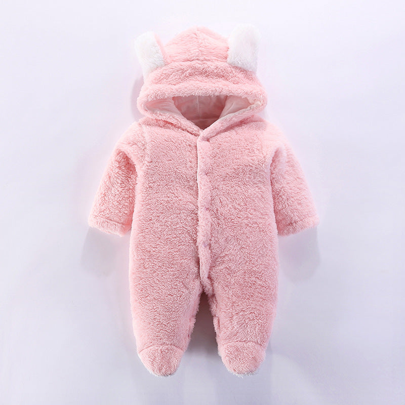 Soft & Cozy Hooded Baby Bear Jumpsuit