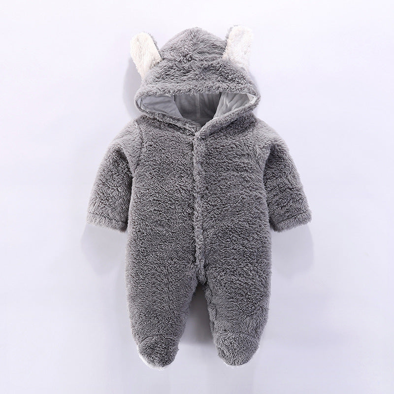 Soft & Cozy Hooded Baby Bear Jumpsuit