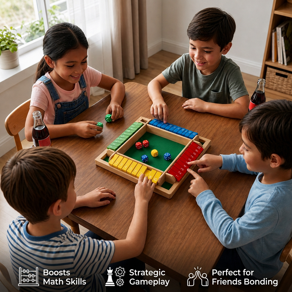 ShutTheBox Family Game 4 Player Set