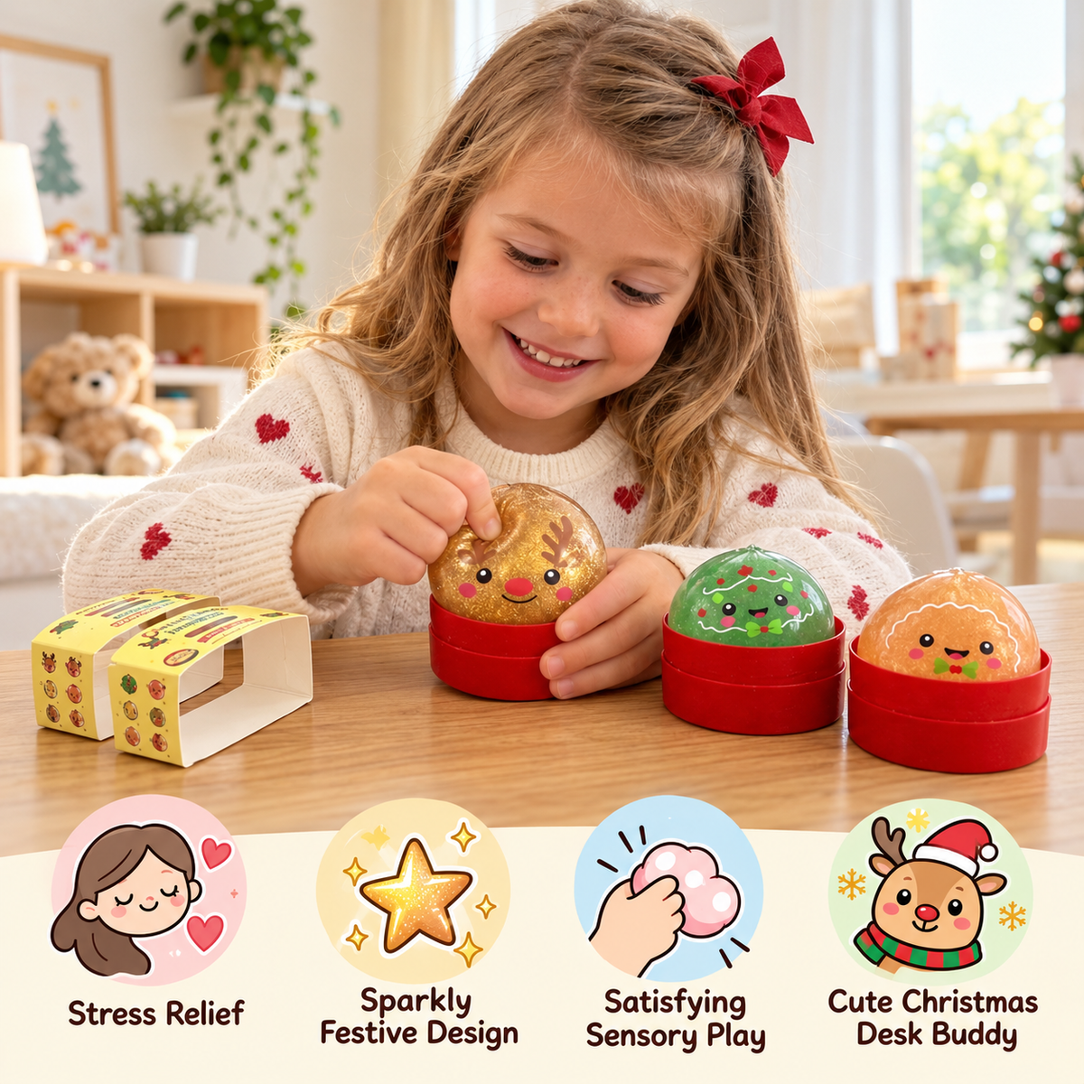 Christmas Dumpling Squishy Stress Relief Toy Set