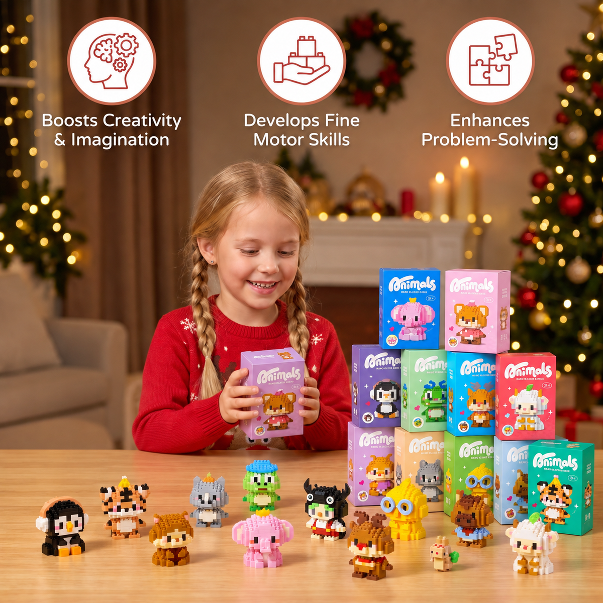 Adorable Animal Building Blocks Advent Calendar for Kids