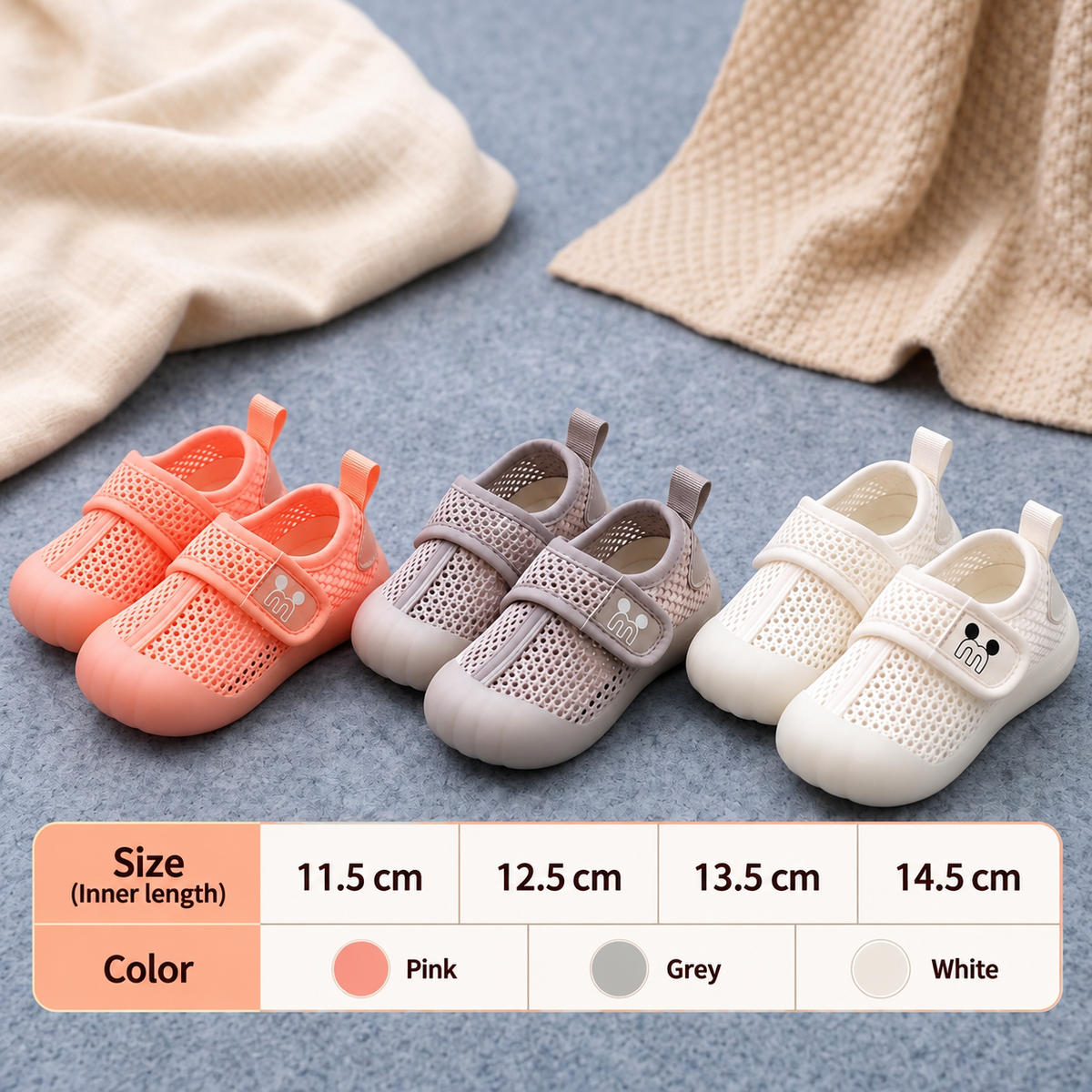 Comfortable Baby Shoes with Soft, Non-Slip Soles