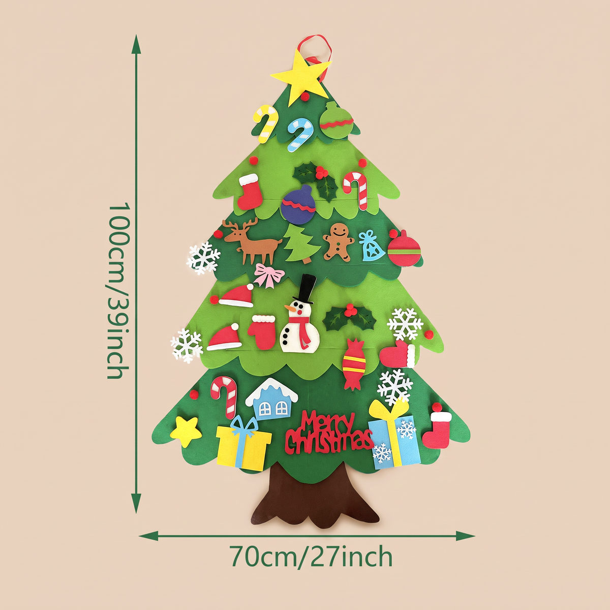 Kids’ DIY Felt Christmas Tree with Decorative Ornaments