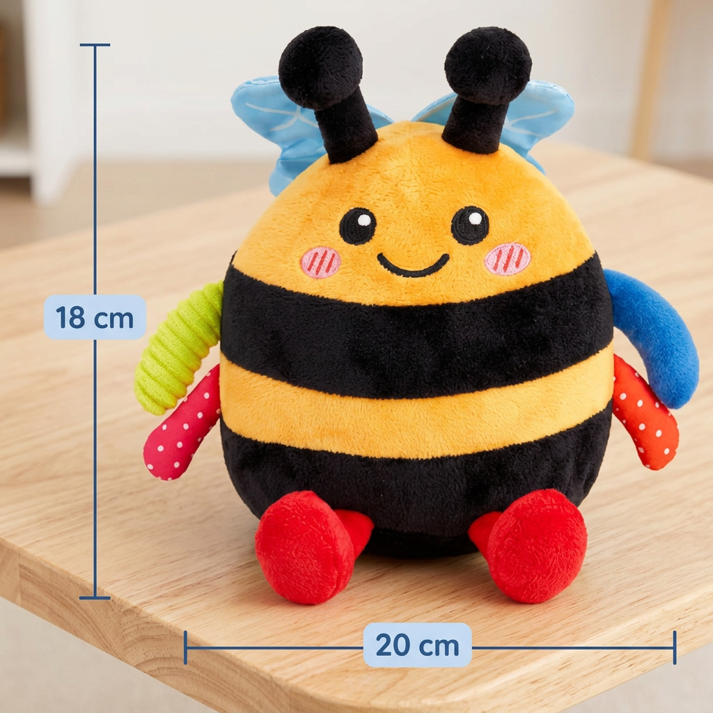 Interactive Musical Tummy Time Bee Plush Toy