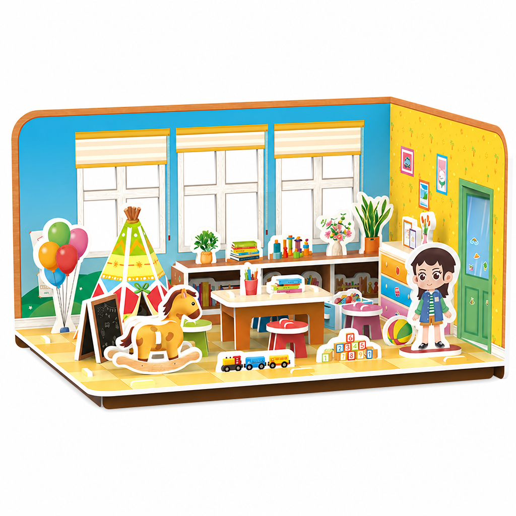 3D DIY Playroom Building Kit – Educational Puzzle & Craft Set