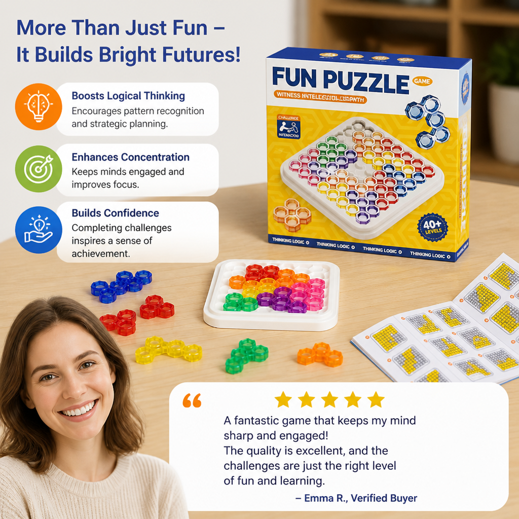 Rainbow Bead Puzzle Board – Logic & Problem-Solving Game