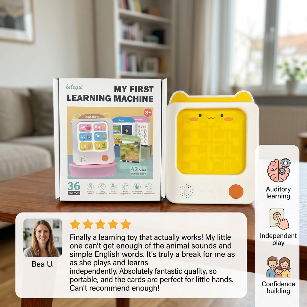 Kids’ Interactive English Flash Card Reader – Educational Learning Toy