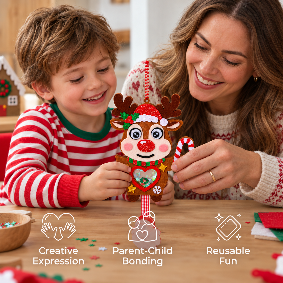 DIY Christmas Shaker Ornament Craft Kit for Kids