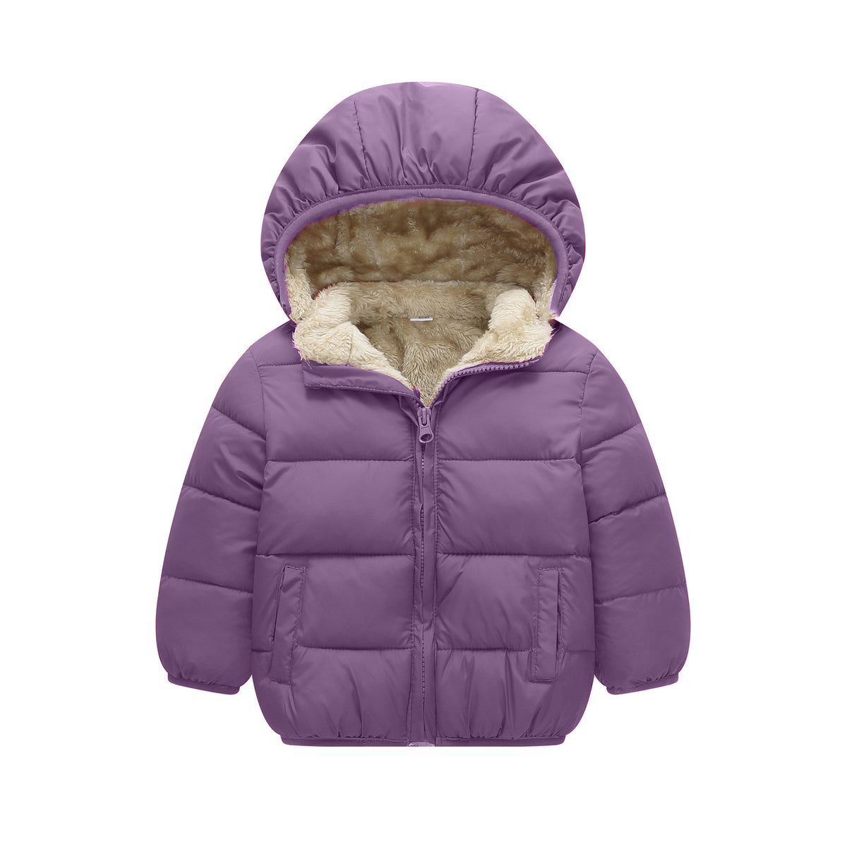 Fleece-Lined Baby & Toddler Puffer Jacket
