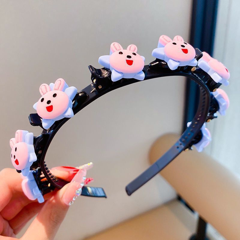 Cute Hair Clips & Bands for Girls with Flower, Strawberry & Rainbow Charms