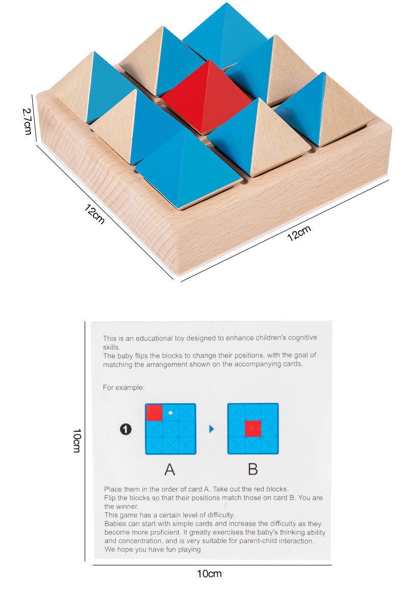 Wooden Geometric Pattern Puzzle – Logic & Spatial Thinking Game