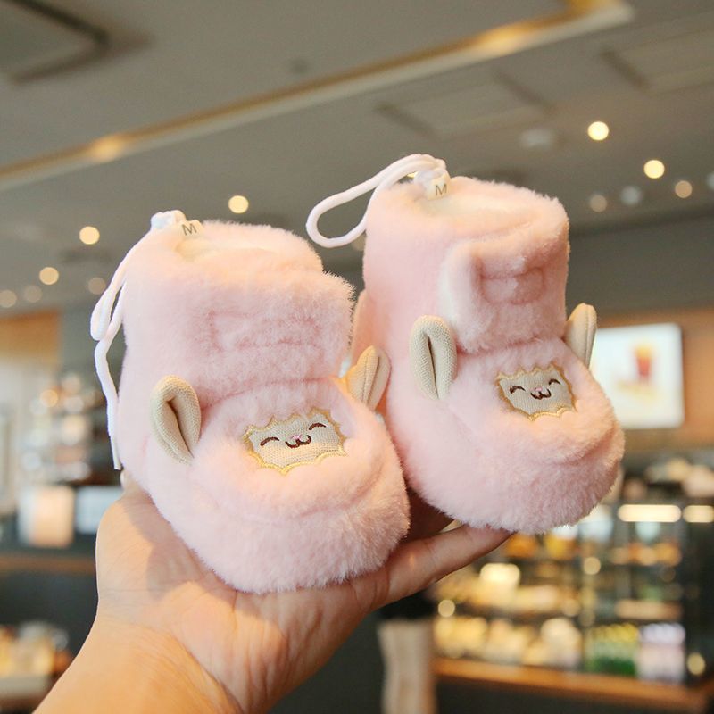 Warm & Cozy Fleece-Lined Baby Booties with Soft Non-Slip Soles