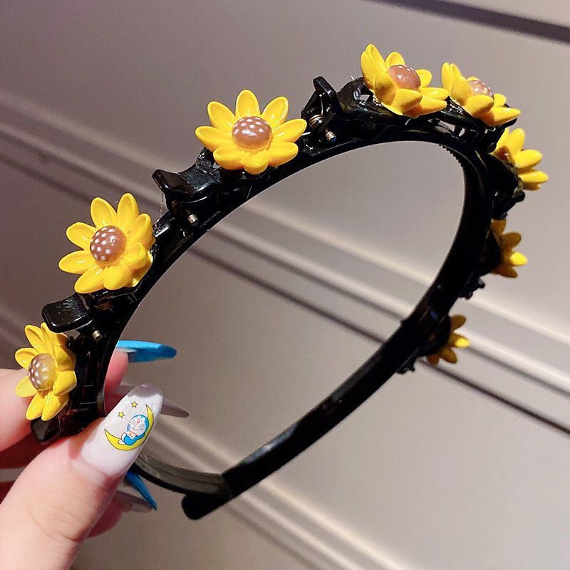 Cute Hair Clips & Bands for Girls with Flower, Strawberry & Rainbow Charms