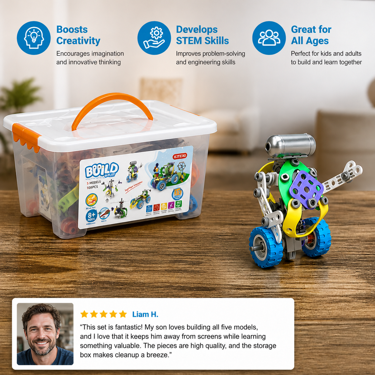109 Piece STEM Building Set with Screwdriver