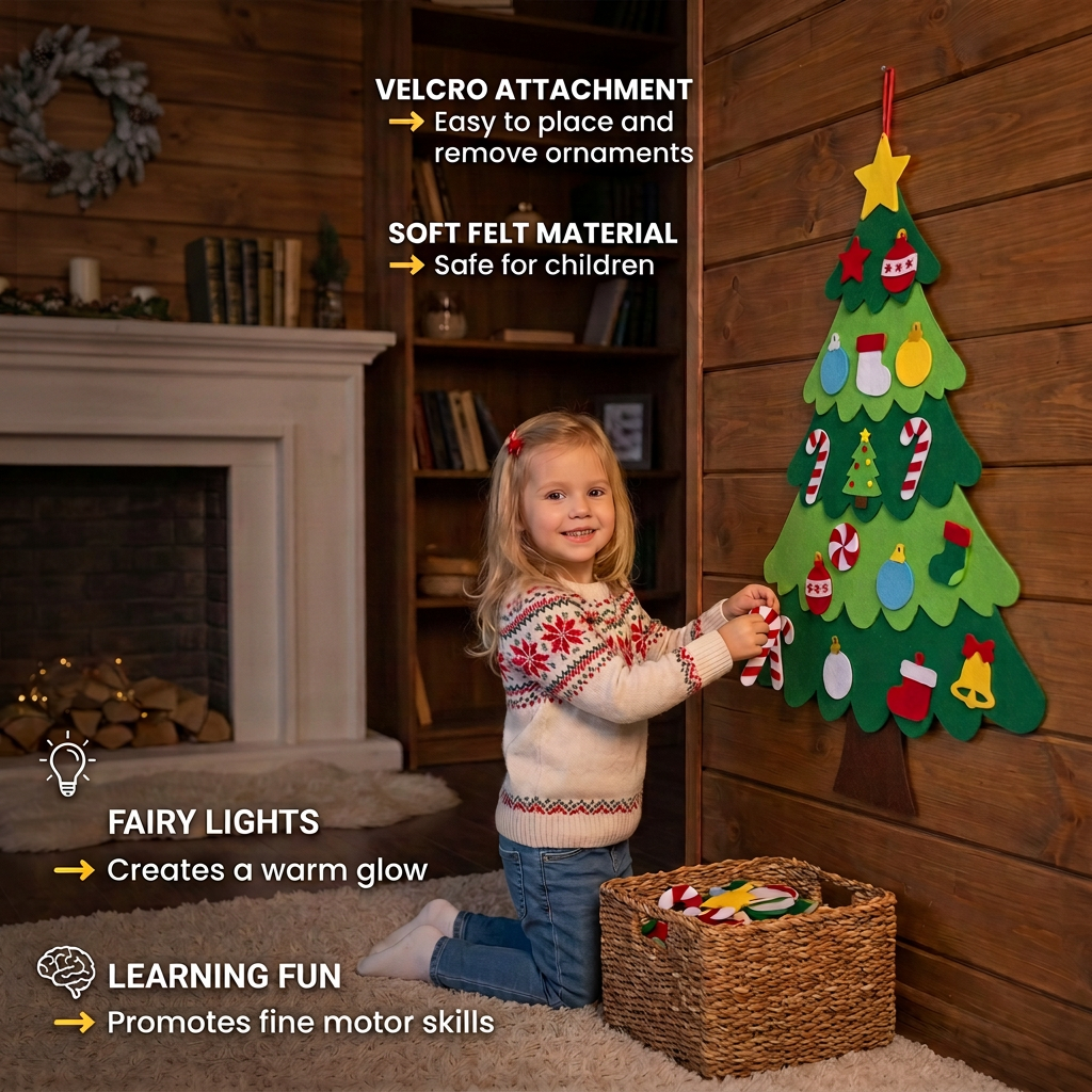 Montessori Felt Christmas Tree