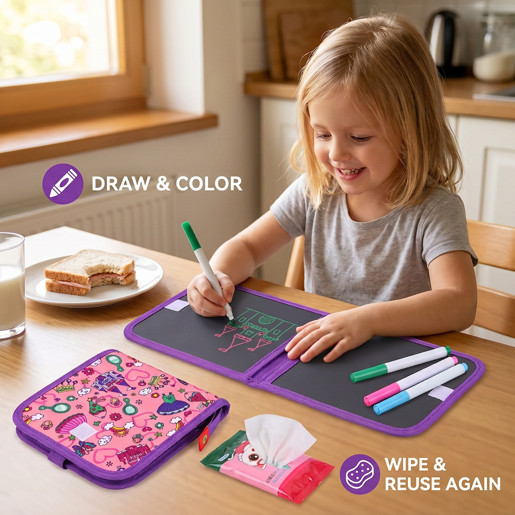 Portable Reusable Drawing Book for Children