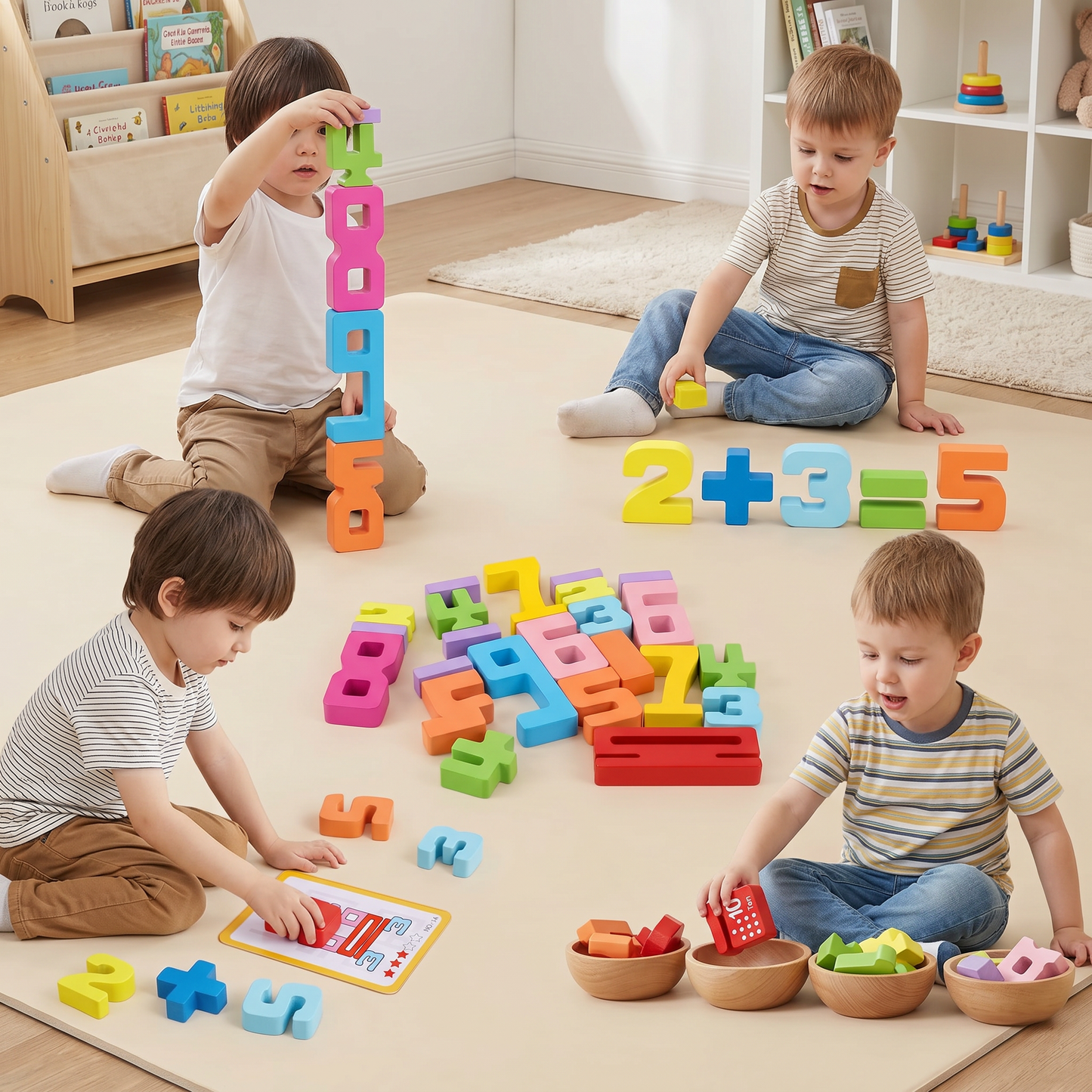 Educational Maths and Numbers Learning Blocks