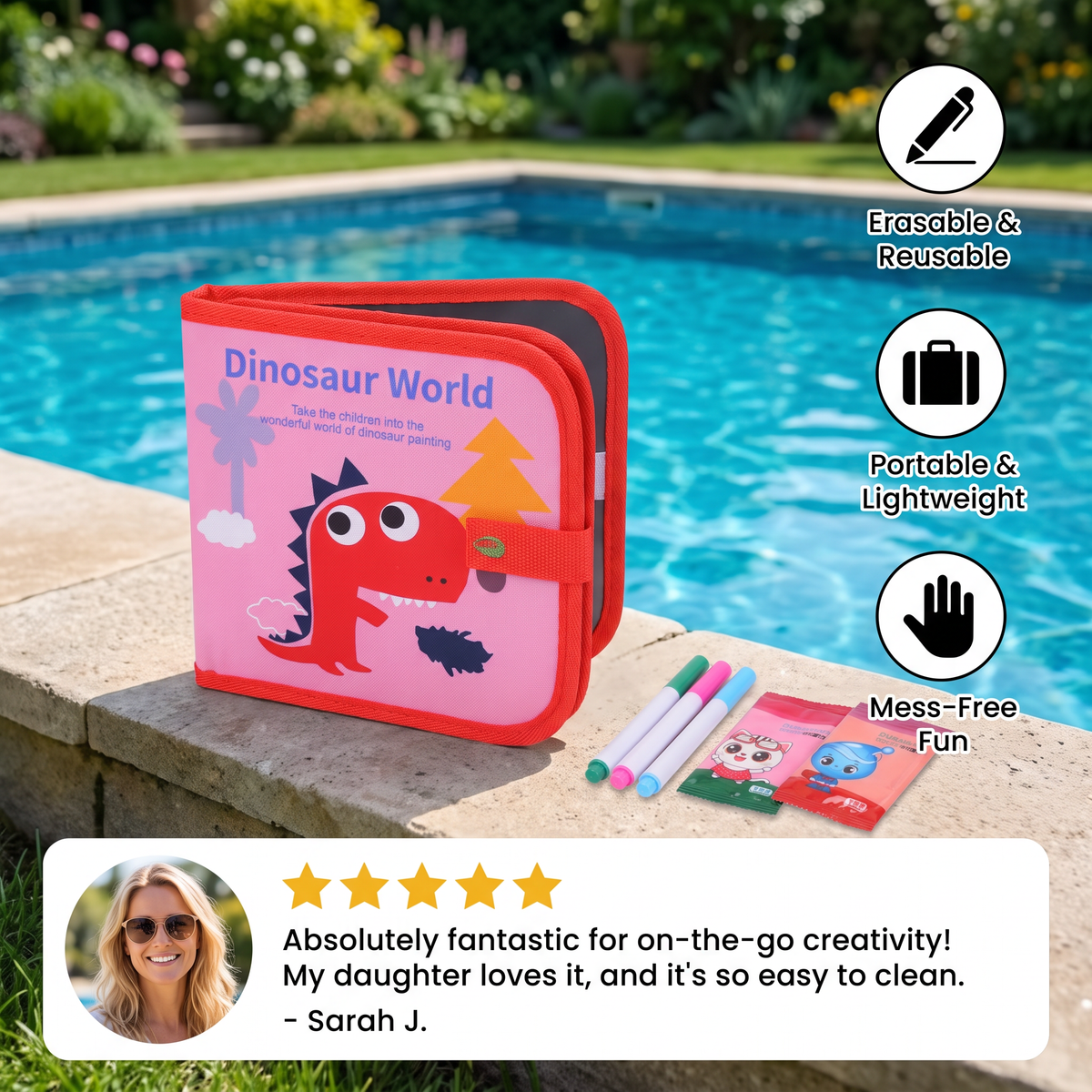 Portable Reusable Drawing Book for Children