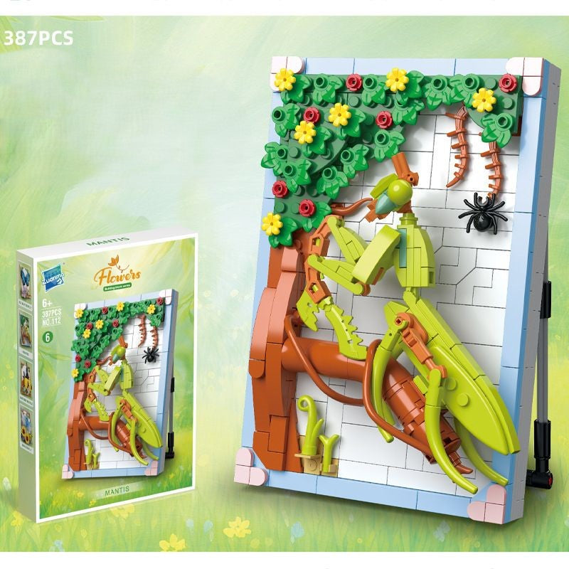 DIY 3D Nature Frame Building Blocks Set – Flowers & Insects