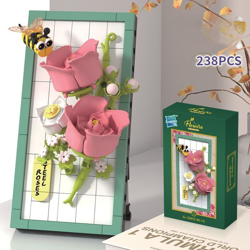 DIY 3D Nature Frame Building Blocks Set – Flowers & Insects