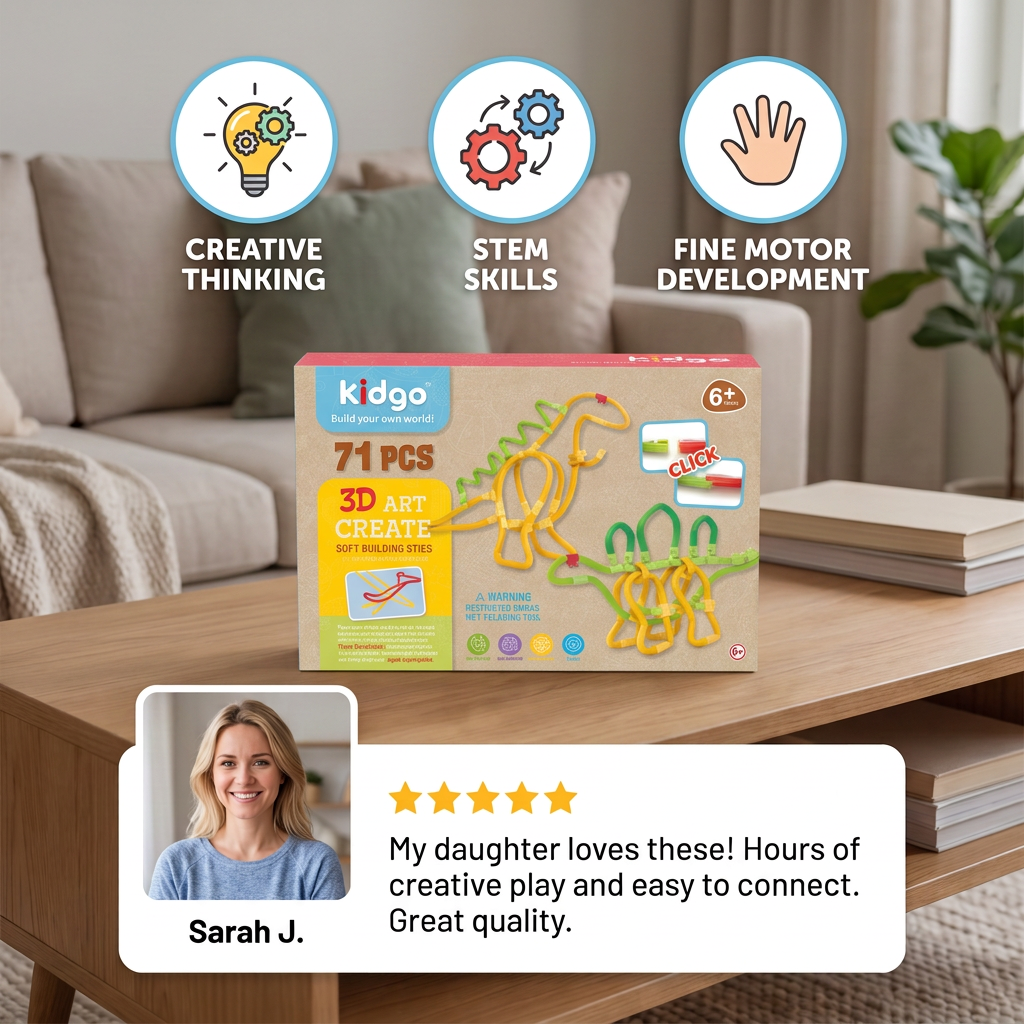 DIY Twisty Sticks – Creative 3D Building & STEM Construction Set