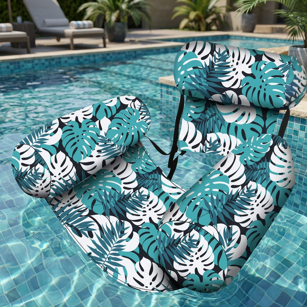Inflatable Pool Hammock with Backrest – Foldable Water Lounge