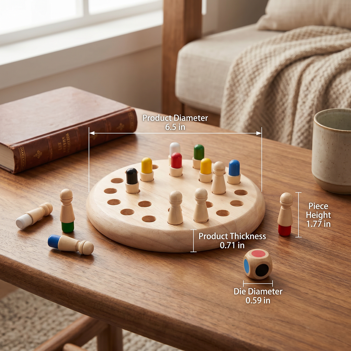 Educational Wooden Memory Chess Game
