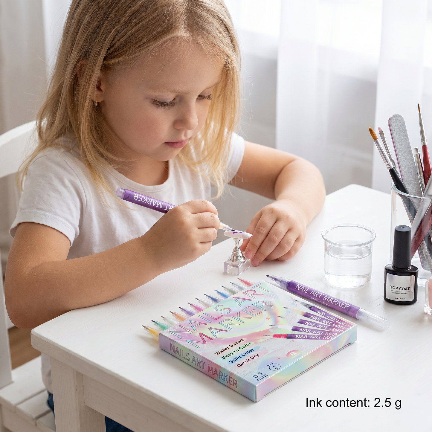 Nail Art Marker Set with Precision Tip – Acrylic Pens for Detailed Nail Designs