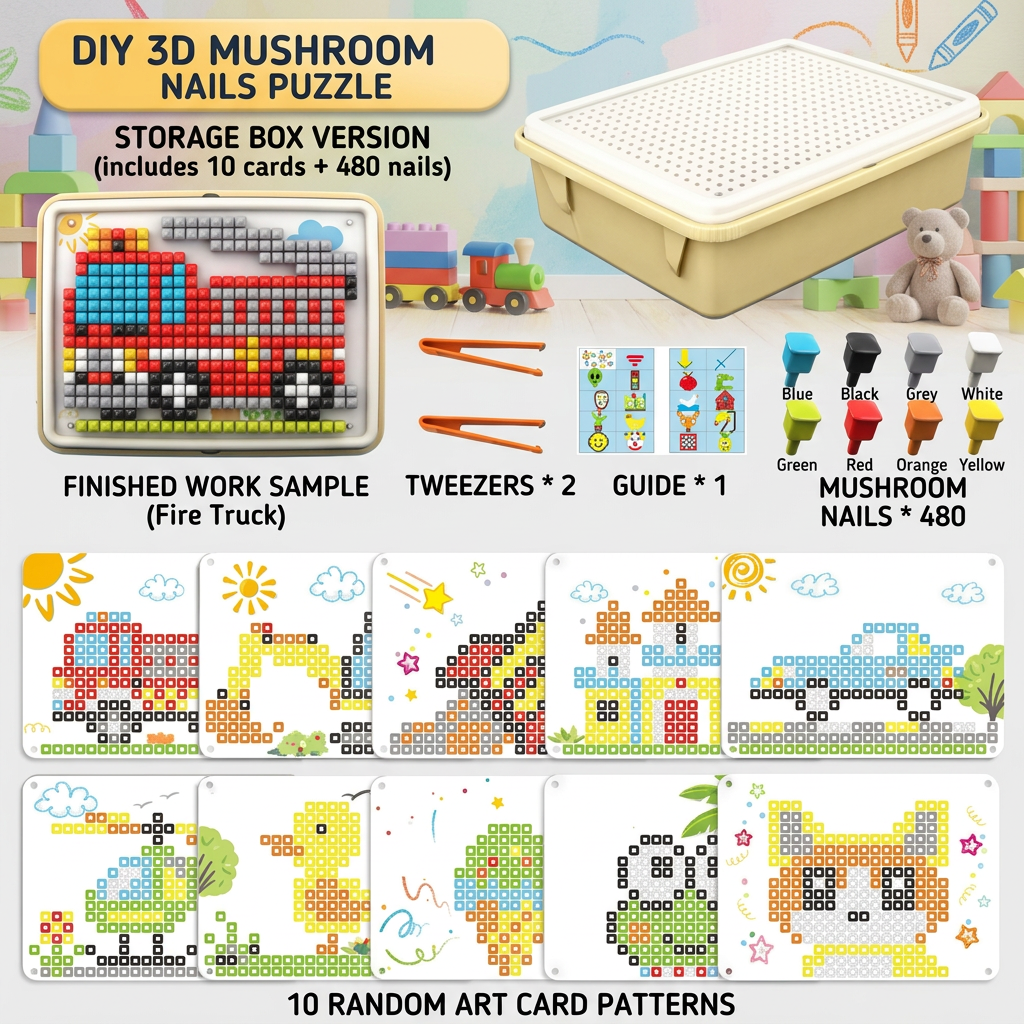 Montessori Learning Peg Mosaic Board