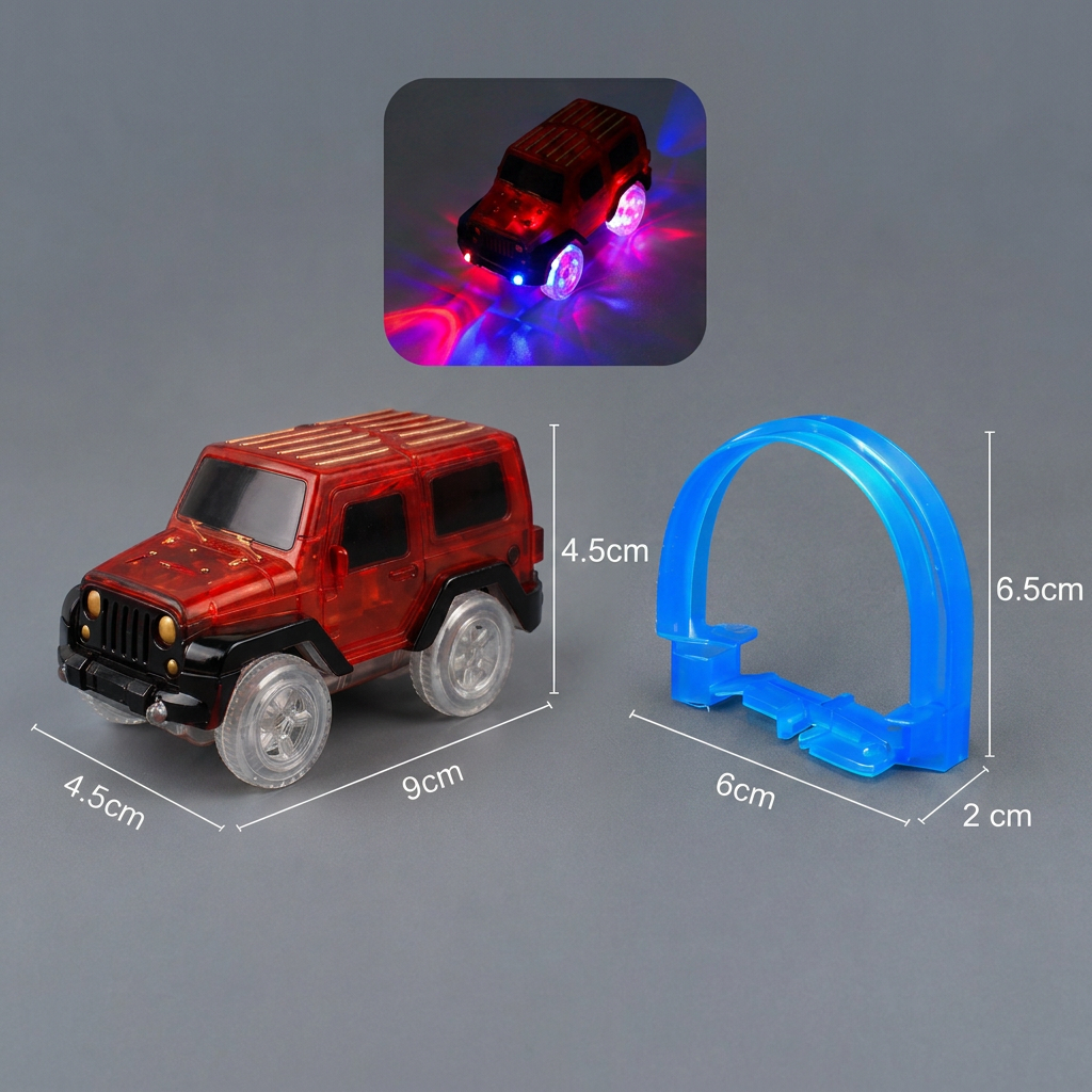 Glow-in-the-Dark Flexible Sand Race Track Set for Kids