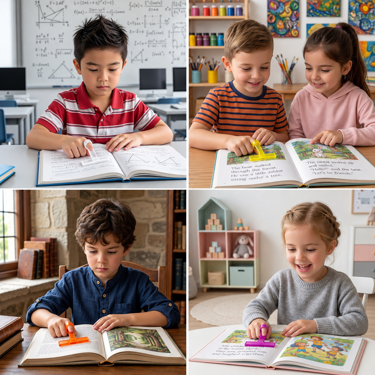 Kids’ Finger Reading Tracker – Translucent Reading Guide