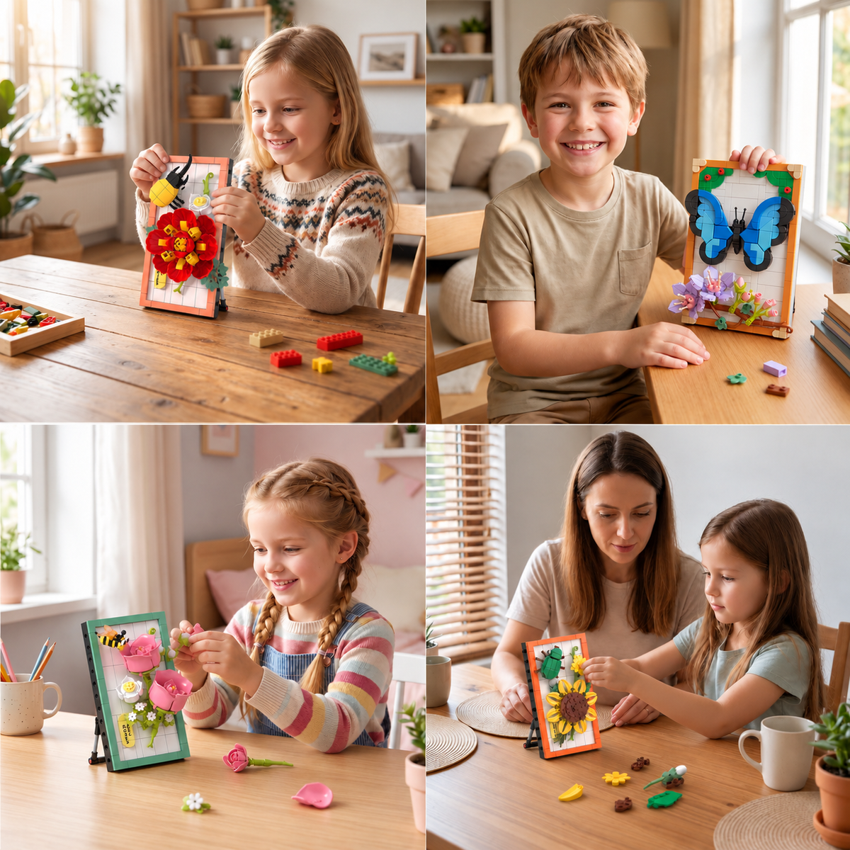 DIY 3D Nature Frame Building Blocks Set – Flowers & Insects
