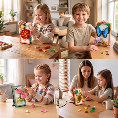 DIY 3D Nature Frame Building Blocks Set – Flowers & Insects