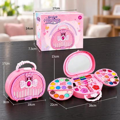 Kids’ Washable Princess Makeup Set with Nail Polish & Storage Box