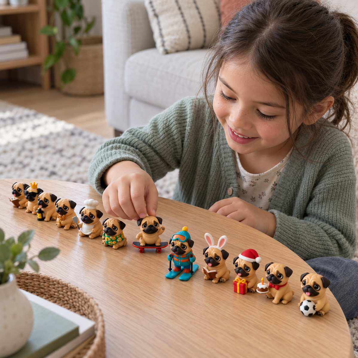 24-Day Pug Advent Calendar with Surprise Figurines
