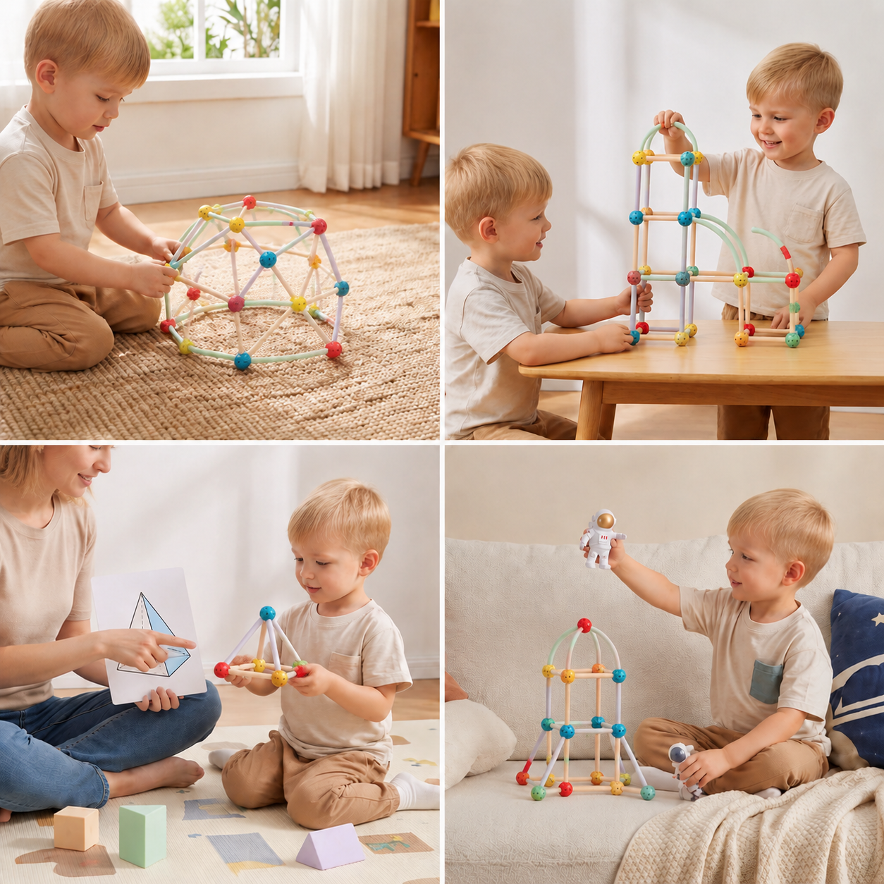 3D Geometry Building Kit – Educational Construction & Spatial Learning Toy