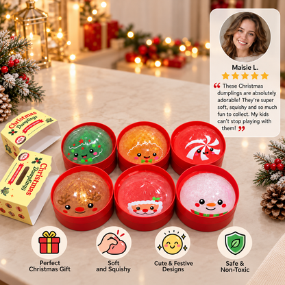 Christmas Dumpling Squishy Stress Relief Toy Set