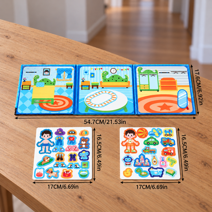 Montessori Magnetic Quiet Book – Creative Dress-Up & Scene Play