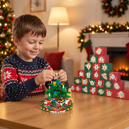 Christmas Tree Building Blocks Advent Calendar for Kids
