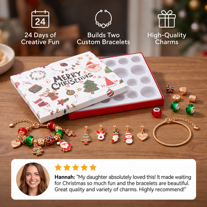 24-Day Christmas Bracelet Advent Calendar – DIY Jewelry-Making Kit for Girls
