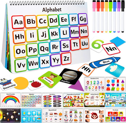 Montessori Busy Book – Reusable Preschool Learning Activity Book