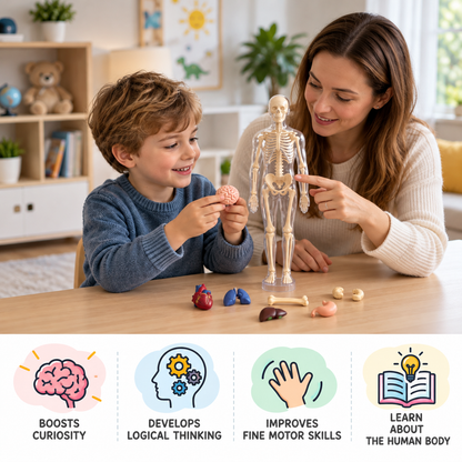 Human Body Anatomy STEM Learning Kit with Assemble-Your-Own Organ Model