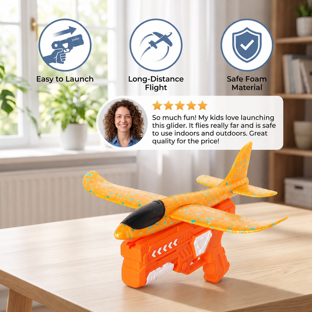 Foam Glider Airplane Launcher Set