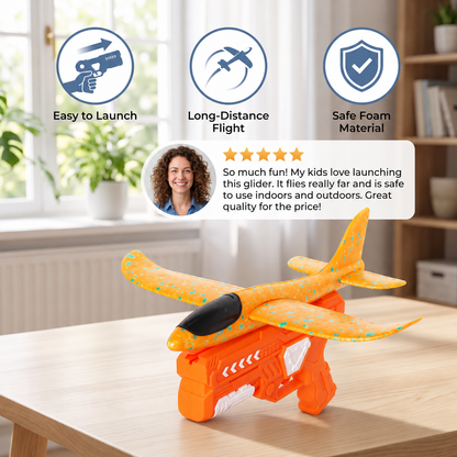 Foam Glider Airplane Launcher Set