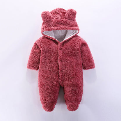 Soft & Cozy Hooded Baby Bear Jumpsuit