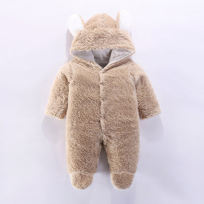 Soft & Cozy Hooded Baby Bear Jumpsuit